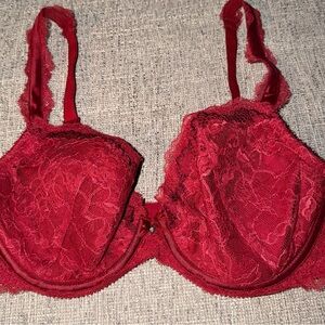 CHANTELLE 6291 Lace Underwire Bra, Dark Pink,32 DD